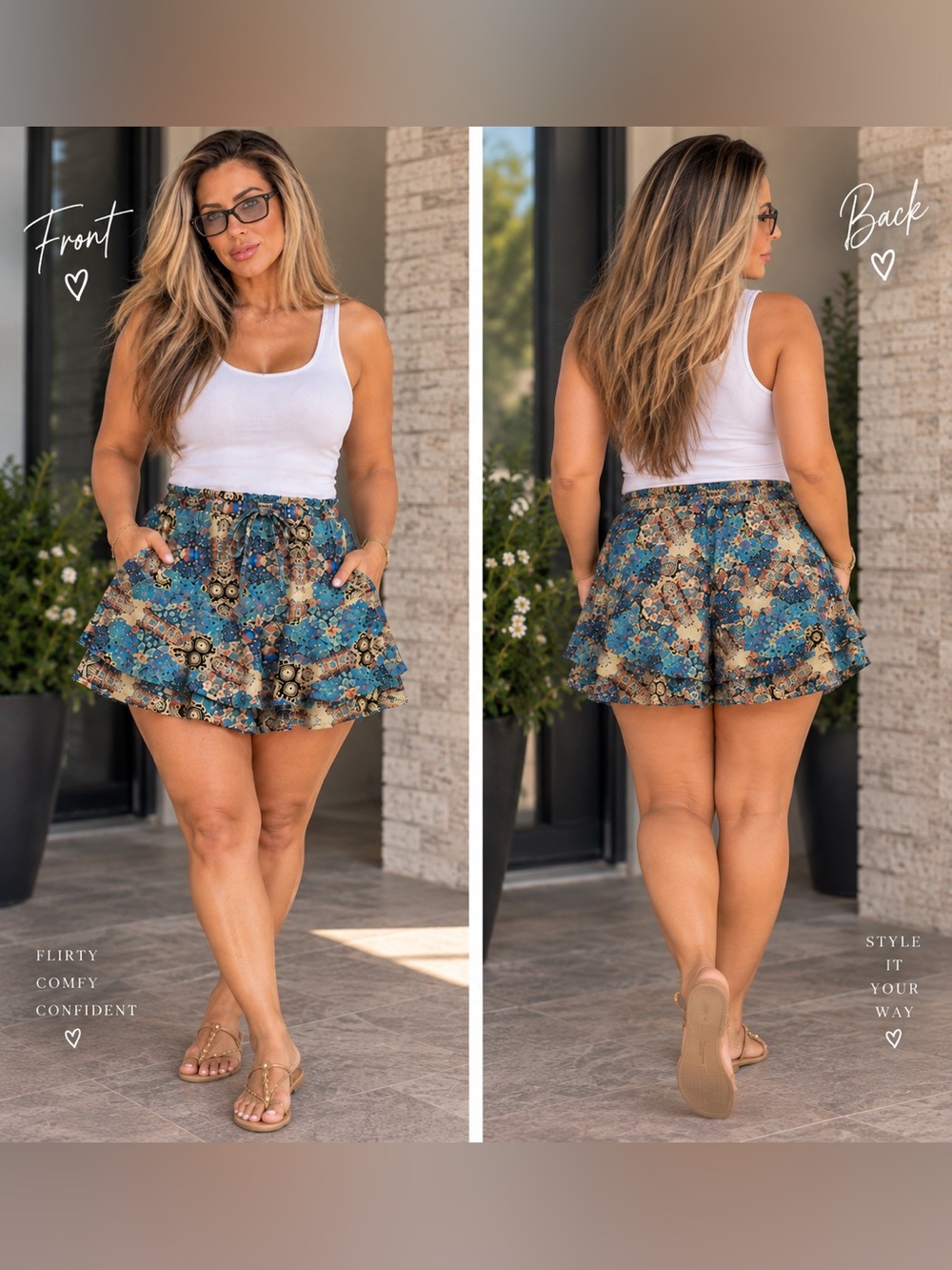🌺 Floral Boho Skort | Plus Size 2X | NWOT